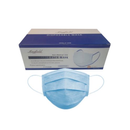 mascarilla quirurgica 3 pliegues (caja x50 unid)