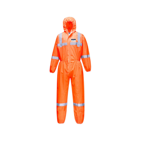 OVEROL DESCARTABLE NARANJA CON CINTA REFLECTIVA ST36 | JR Implementos