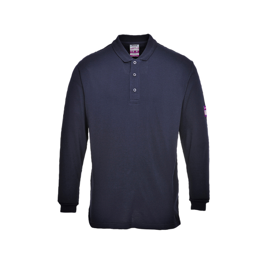 POLO MANGA LARGA IGNÍFUGO Y ANTIESTÁTICO 4.3 CAL/CM2 FR10
