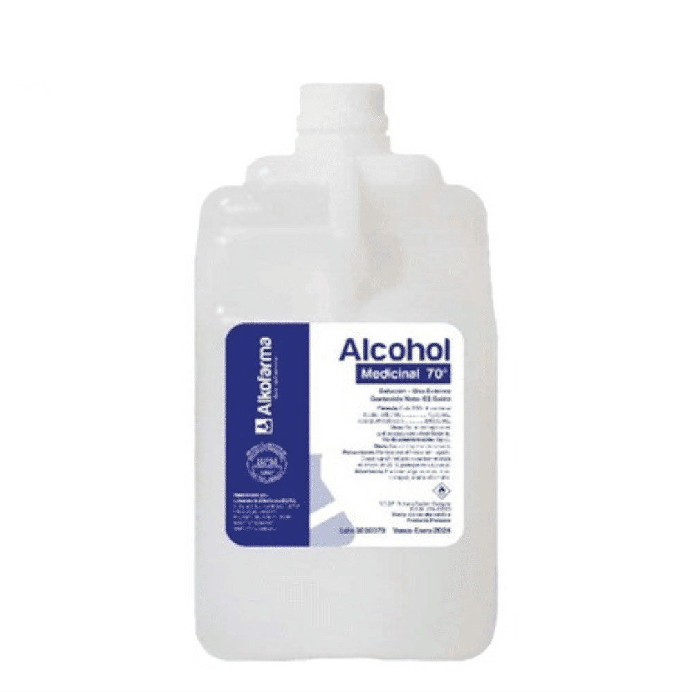 ALCOHOL LÍQUIDO 70° ALKOFARMA GALÓN DE 3.75 LITROS
