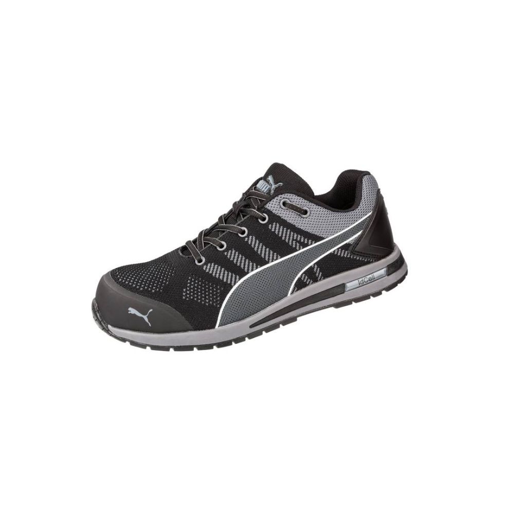 ZAPATILLA DE SEGURIDAD ELEVATE KNIT BLACK LOW PUMA | SAVI SAFETY