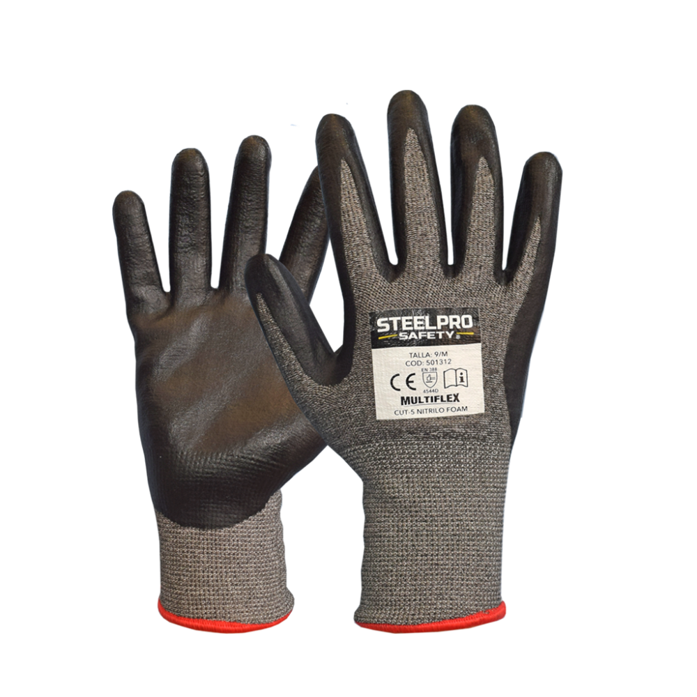 Guante Multiflex Cut-5 Nitrilo Foam | Steelpro
