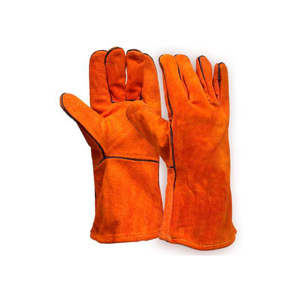 Guante de Cuero Soldador Naranjo Steelpro