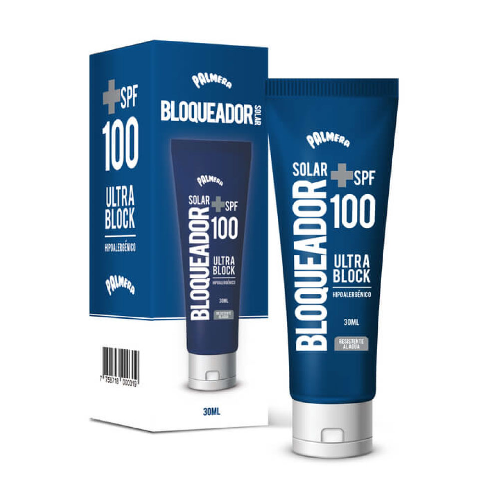 Bloqueador Solar SPF 100 frasco 30ml Palmera Sun