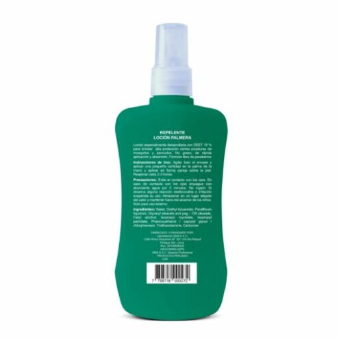 Repelente para Mosquitos DEET 18% Frasco 120ml Palmera - Imagen 2