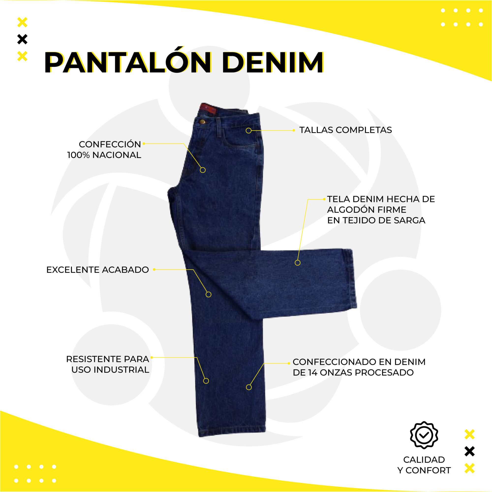 Pantalón DENIM/JEAN Thyrsus 14 ONZ Unisex - Imagen 3