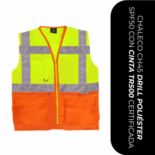 Chaleco Drill Tecnologico Modelo Contrast Color Ch45 - Imagen 3