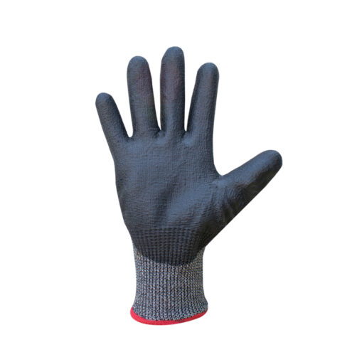 Guante Anticorte Nivel 5/F con Recubrimiento PU Gris/Negro STEELPRO - Imagen 2